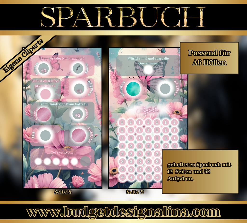 Sparbuch 52 Wochen Challenge