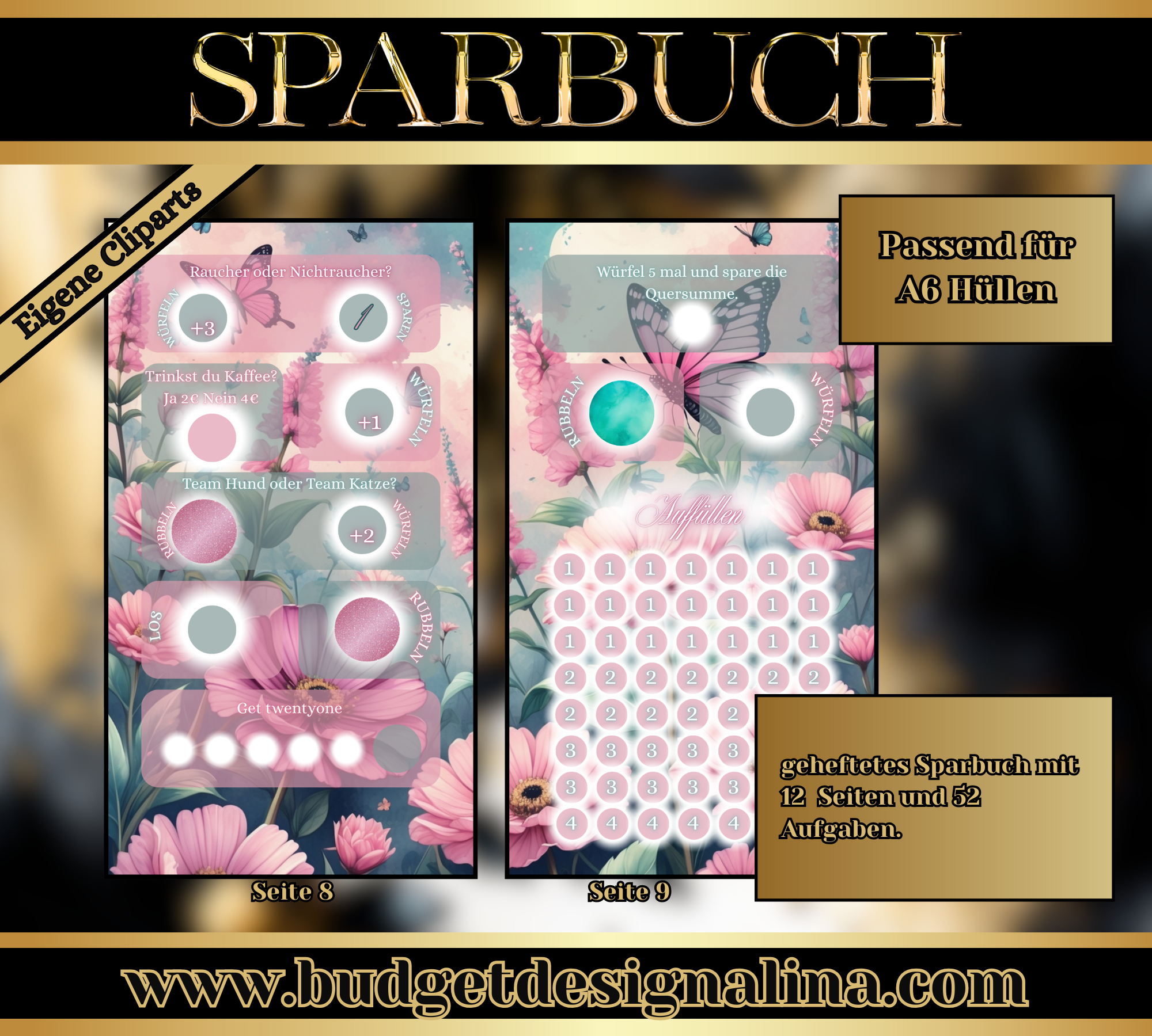 Sparbuch 52 Wochen Challenge