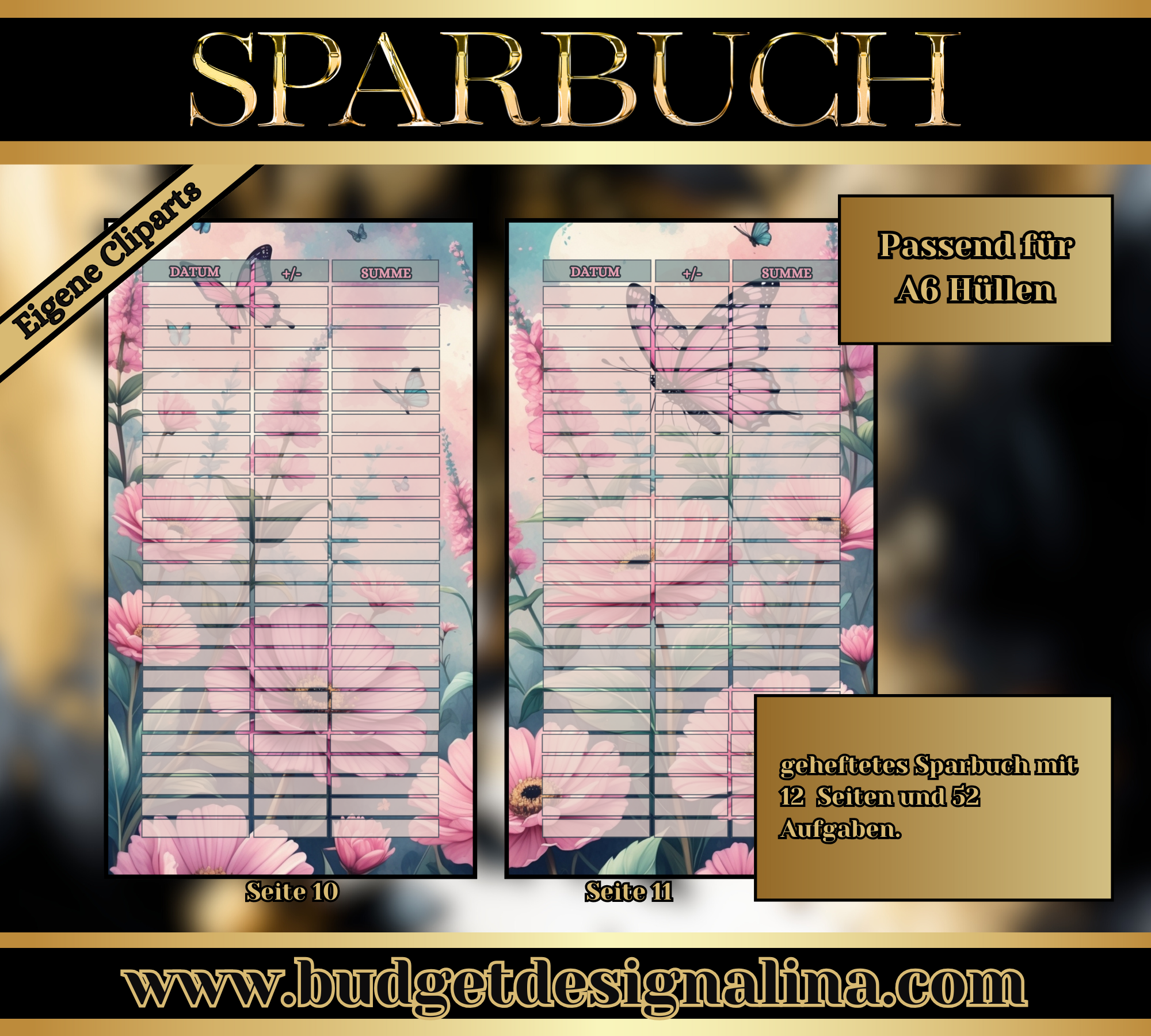 Sparbuch 52 Wochen Challenge