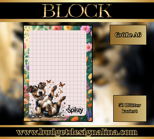 Notizblock "Spikey" - Blumen