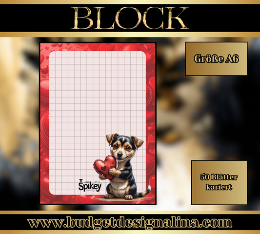 Notizblock "Spikey" - Liebe
