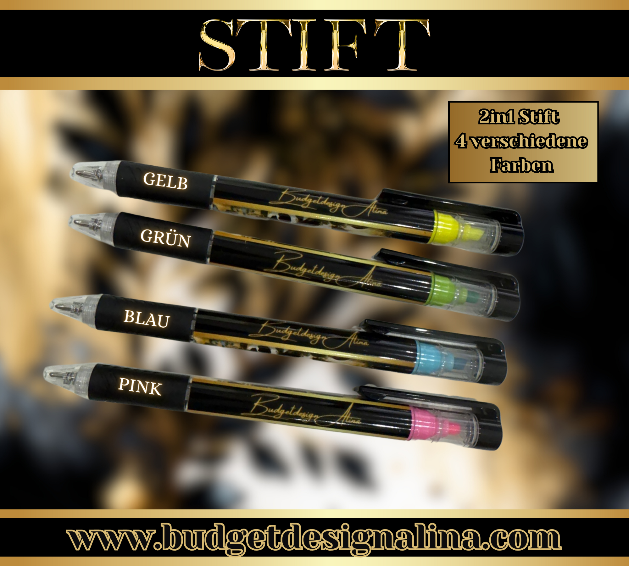 BDA 2in1 Kuli mit Textmarker