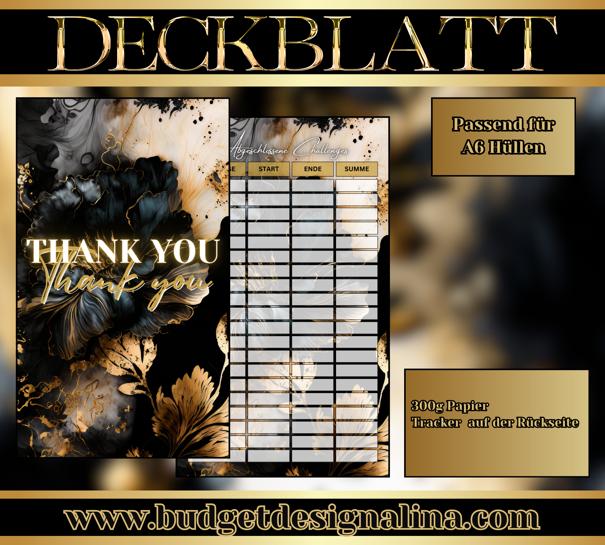 ABVERKAUF Deckblätter für deine Sparziele