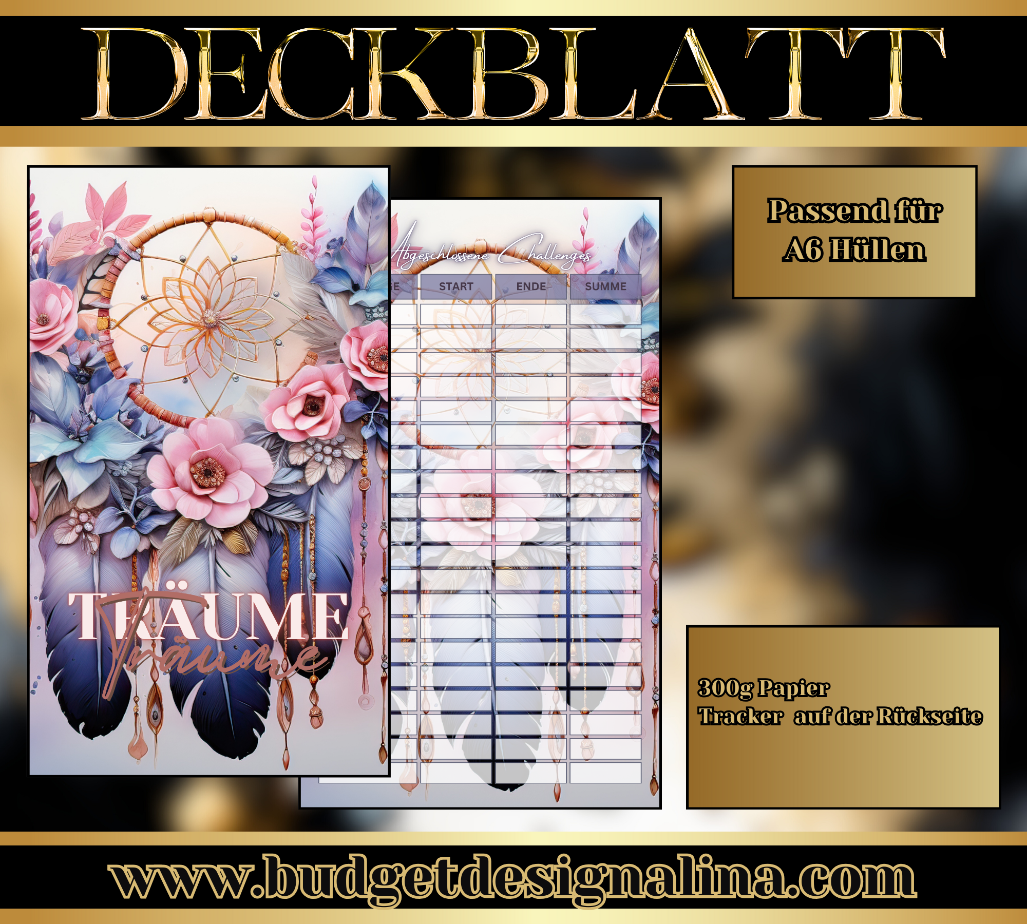ABVERKAUF Deckblätter für deine Sparziele
