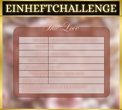 True Love - Mini Jahreschallenge/Einheftchallenge