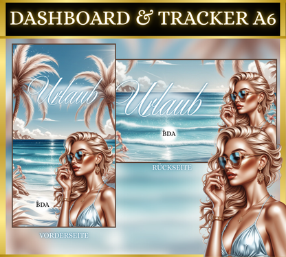 A6 Dashboard & Tracker MATT foliert - Urlaub