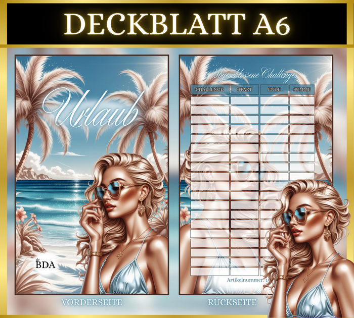 A6 Deckblatt MATT foliert - Urlaub