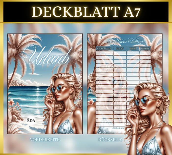 A7 Deckblatt MATT foliert - Urlaub