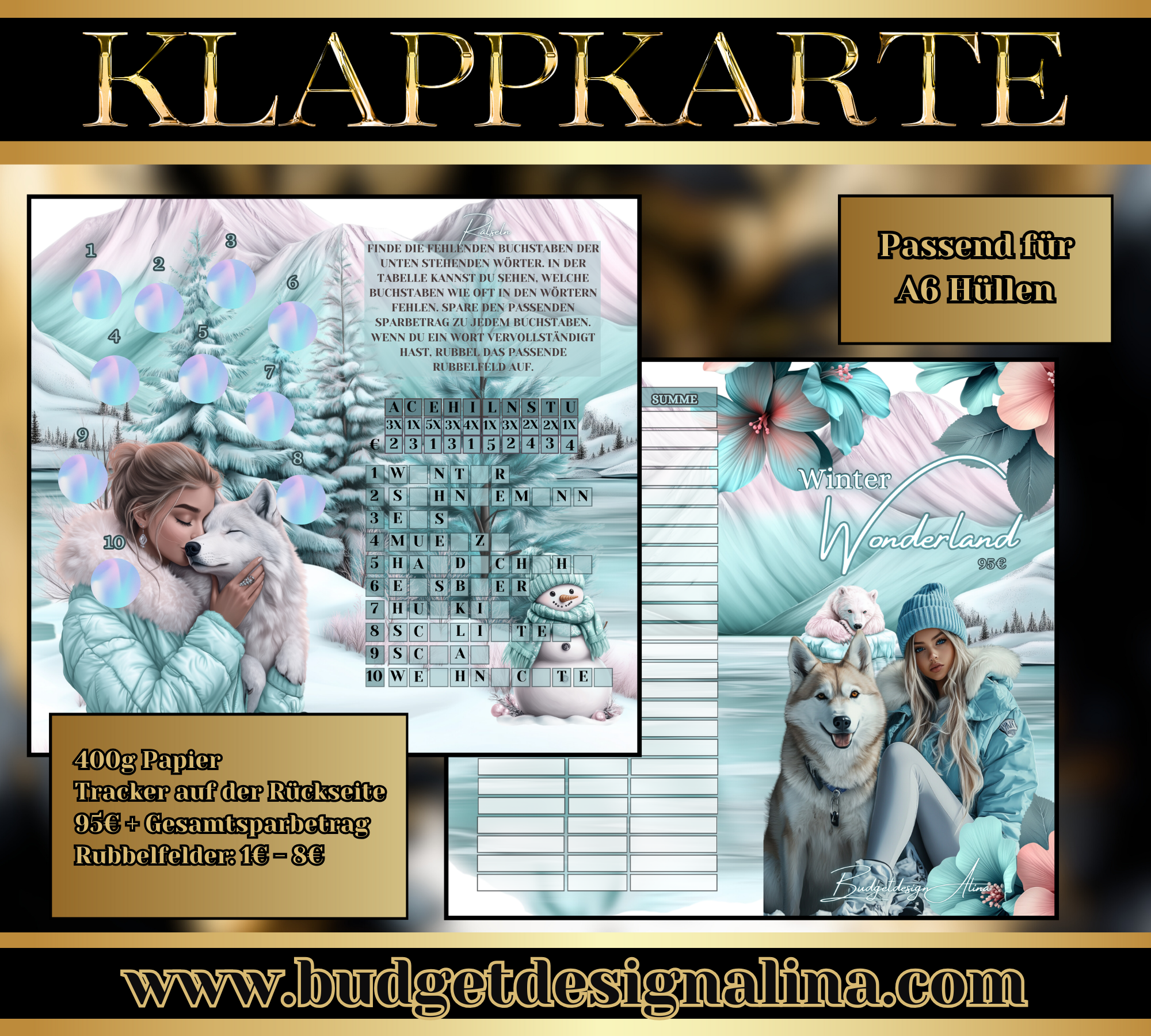 Winter Wonderland 2er Klappkarte