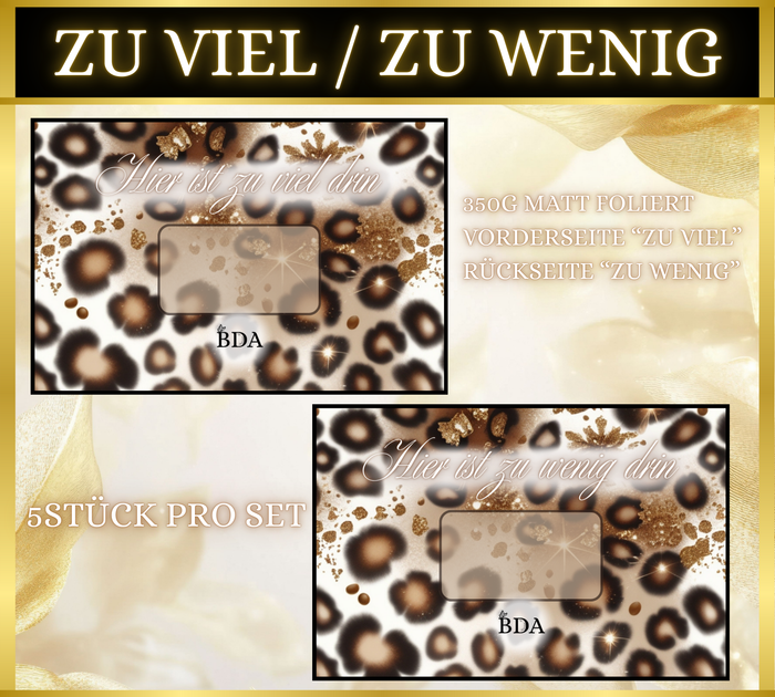 LEO - Zu viel - Zu wenig