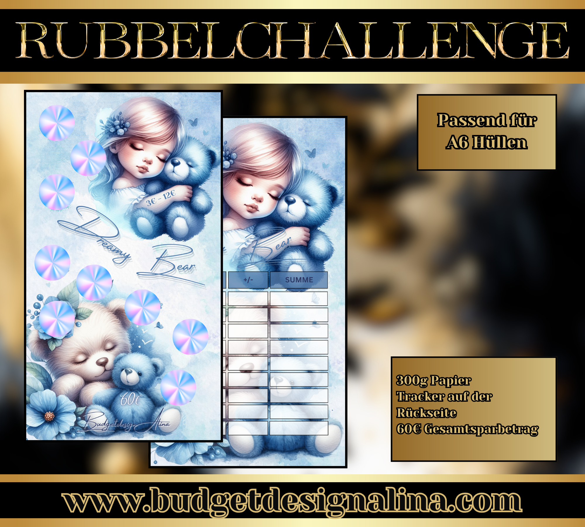 Dreamy Bear Rubbelchallenge