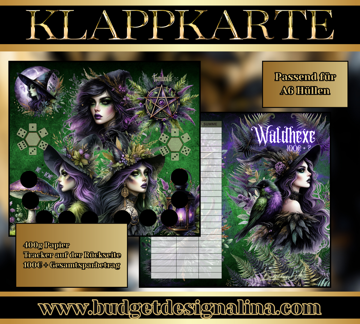 Waldhexe 2er Klappkarte